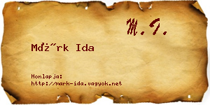 Márk Ida névjegykártya